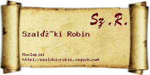 Szalóki Robin névjegykártya